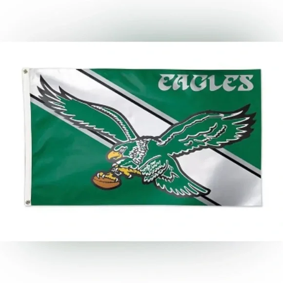 Philadelphia Eagles Large Flag 3 X 5 Foot Double Sided Throwback Logo